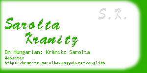 sarolta kranitz business card